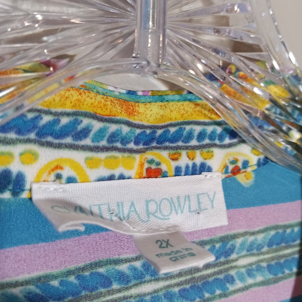 Cynthia Rowley Multicolor Mixed Pattern Plus Size… - image 4